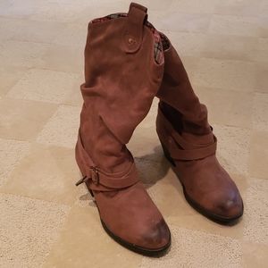 Rocket Dog Faux Suede Cowboy Boots, Sz 10